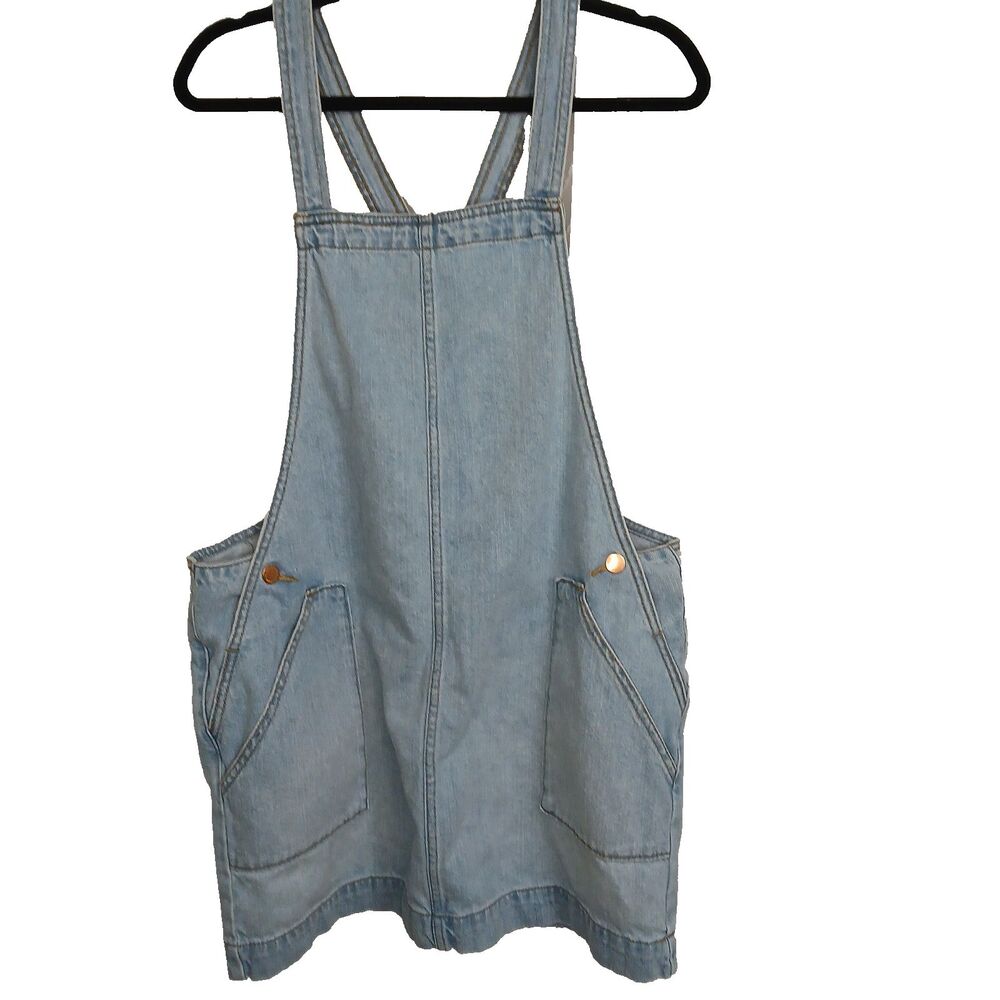 Bib Jean Short Skirt Denim Jumper Womens Med Academia Universal Thread